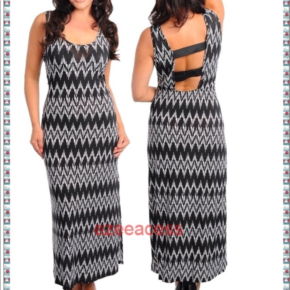 BOUTIQUE Dresses & Skirts - Plus size chevron long maxi dress summer beach